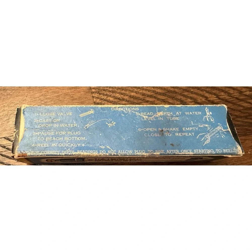Vintage Depth-O-Plug Fishing Lure Thermometer + Depth Plug How Cold How Deep